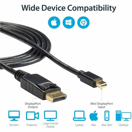 StarTech.com 6 ft Mini DisplayPort to DisplayPort 1.2 Adapter Cable M/M - DisplayPort 4k — MDP2DPMM6