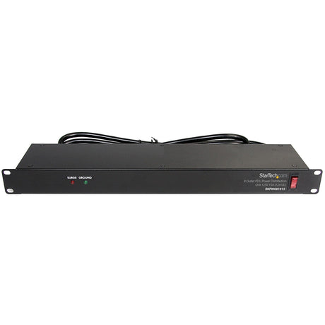 StarTech.com Rackmount PDU with 8 Outlets with Surge Protection - 19in Power Distribution Unit - 1U — RKPW081915
