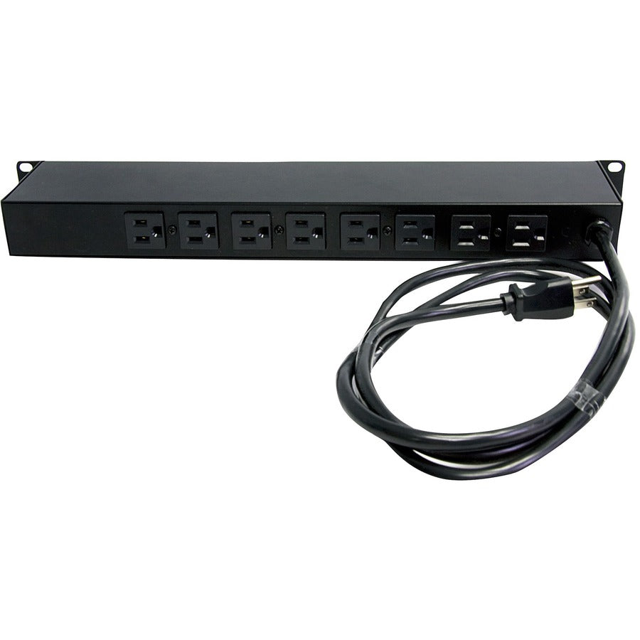 StarTech.com Rackmount PDU with 8 Outlets with Surge Protection - 19in Power Distribution Unit - 1U — RKPW081915
