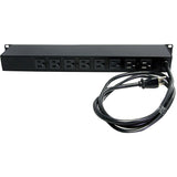 StarTech.com Rackmount PDU with 8 Outlets with Surge Protection - 19in Power Distribution Unit - 1U — RKPW081915