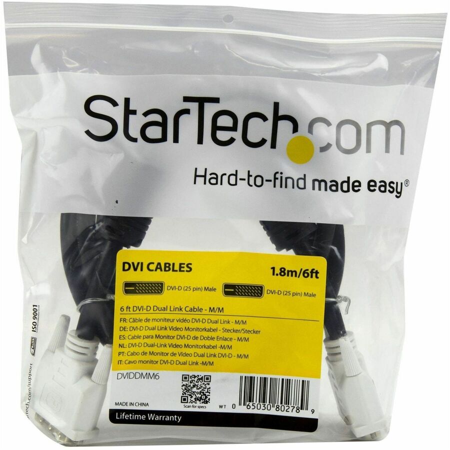 StarTech.com 6 ft DVI-D Dual Link Cable - M/M — DVIDDMM6
