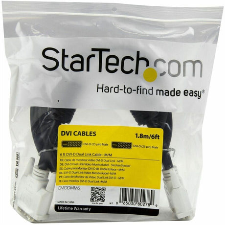 StarTech.com 6 ft DVI-D Dual Link Cable - M/M — DVIDDMM6