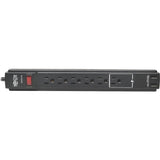 Eaton Tripp Lite Series Protect It! 6-Outlet Surge Protector, 6 ft. (1.83 m) Cord, 990 Joules, 2 x USB Charging ports (2.1A), Black Housing, TAA — TLP606USBBTAA