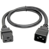 Eaton Tripp Lite Series Power Extension Cord, C19 to C20 - Heavy-Duty, 20A, 250V, 12 AWG, 2 ft. (0.61 m), Black — P036-002