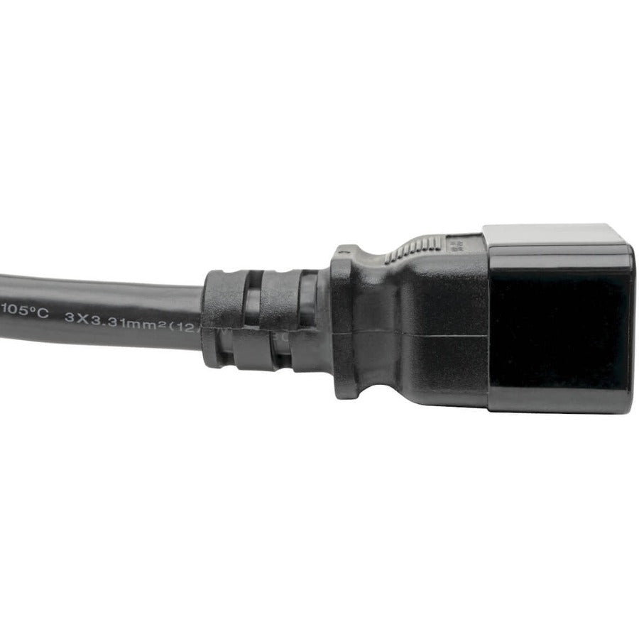 Eaton Tripp Lite Series Power Extension Cord, C19 to C20 - Heavy-Duty, 20A, 250V, 12 AWG, 2 ft. (0.61 m), Black — P036-002