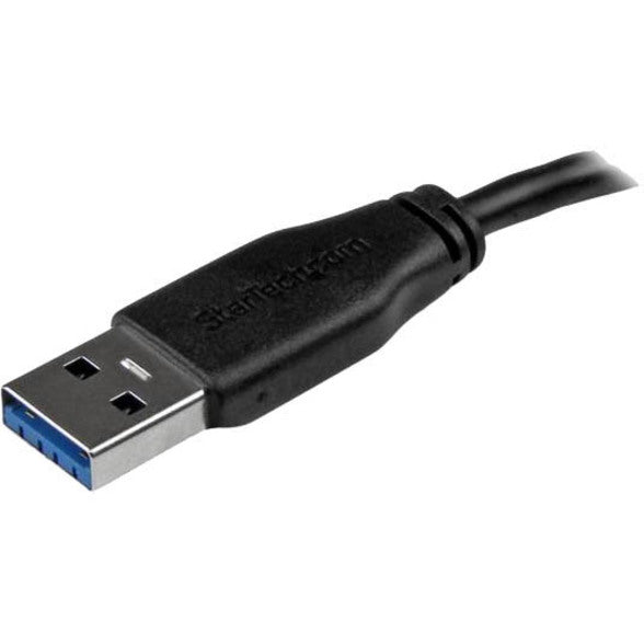 StarTech.com 15cm (6in) Short Slim SuperSpeed USB 3.0 (5Gbps) A to Micro B Cable - M/M — USB3AUB15CMS
