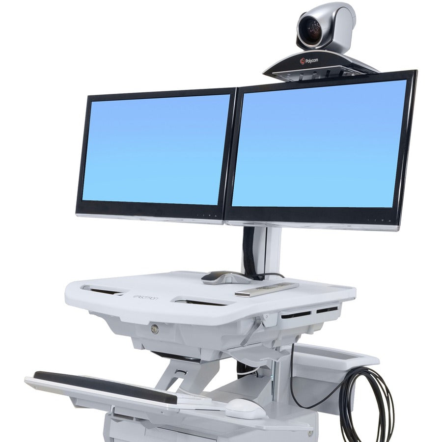 Ergotron Mounting Shelf for Wall Mounting System, Video Conferencing Camera, Webcam, Display Cart - Silver — 97-776-194