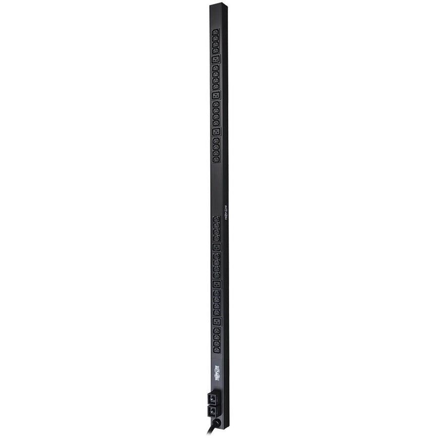 Eaton Tripp Lite Series 5.5kW Single-Phase 208/230V Basic PDU, 38 Outlets (32 C13 and 6 C19), NEMA L6-30P Input, 10 ft. (3.05 m) Cord, 0U Vertical — PDUV30HV