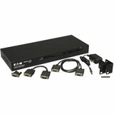 Eaton Tripp Lite Series 4-Port 1U Rack-Mount USB/PS2 KVM Switch with On-Screen Display — B042-004