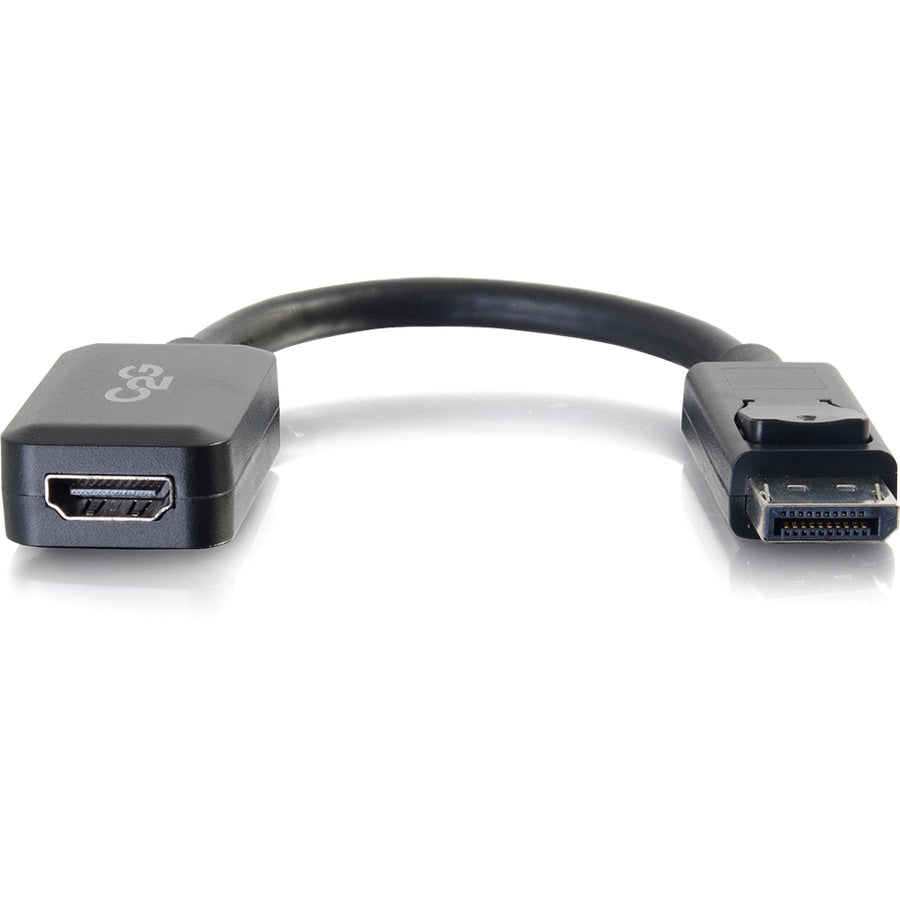 C2G 8in DisplayPort to HDMI Adapter Converter - DisplayPort Male to HDMI Female - Black — 54322