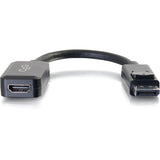 C2G 8in DisplayPort to HDMI Adapter Converter - DisplayPort Male to HDMI Female - Black — 54322