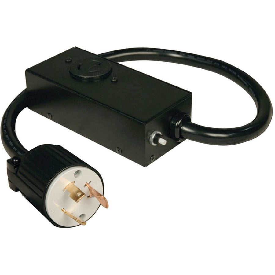 Eaton Tripp Lite Series Power Extension Cord, NEMA L5-30P to NEMA L5-20R Extension Cord with Breaker - 20A, 120V, 10 AWG, 2 ft. (0.61 m), Black — P043-002