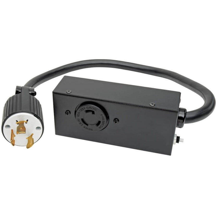 Eaton Tripp Lite Series Power Extension Cord, NEMA L5-30P to NEMA L5-20R Extension Cord with Breaker - 20A, 120V, 10 AWG, 2 ft. (0.61 m), Black — P043-002