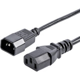 StarTech.com 6ft (1.8m) Power Extension Cord, C14 to C13, 10A 125V, 18AWG, Computer Power Cord Extension, Power Supply Extension Cable — PXT100