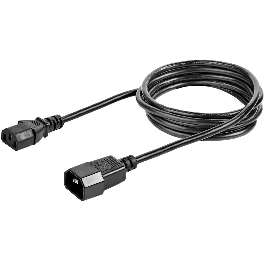 StarTech.com 6ft (1.8m) Power Extension Cord, C14 to C13, 10A 125V, 18AWG, Computer Power Cord Extension, Power Supply Extension Cable — PXT100