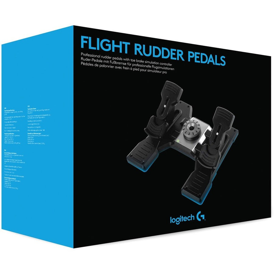Saitek Flight Rudder Pedals Professional Simulation Rudder Pedals with Toe Brake — 945-000024