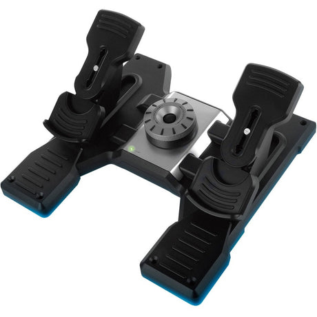 Saitek Flight Rudder Pedals Professional Simulation Rudder Pedals with Toe Brake — 945-000024