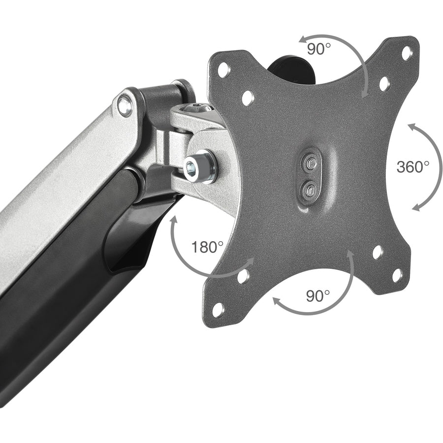 High Premium Aluminum Gas Spring Desk Mount - 13" to 32" - Single Monitor - Max load 19.8Ibs, VESA 75x75/100x100mm — CE-MT2D12-S1