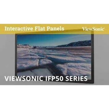 ViewSonic IFP5550 55 Inch ViewBoard 4K Interactive Flat Panel Display with 20-Point Touch, Integrated Microphone and HDMI, RJ45 — IFP5550-E4