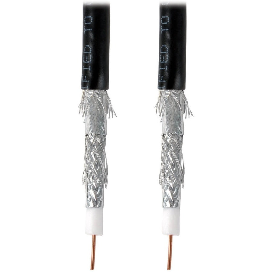 Eaton Tripp Lite Series RG6/U Quad-Shield CMR-Rated Coaxial Cable, Black, 1000 ft. (304.8 m) — A224-01K-BK