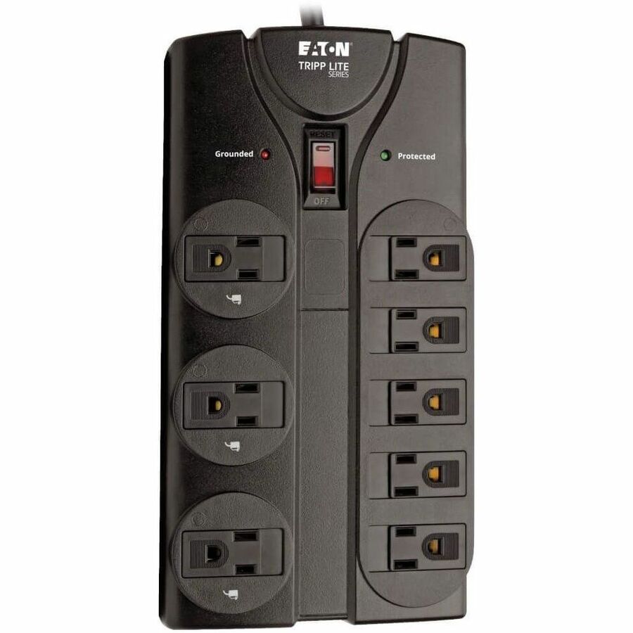 Eaton Tripp Lite Series Protect It! 8-Outlet Surge Protector, 8 ft. (2.43 m) Cord, 1440 Joules, Black Housing — TLP808B