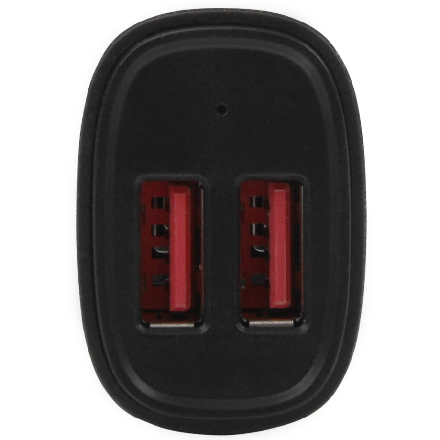 StarTech.com Dual Port USB Car Charger - Black - High Power 24W/4.8A - 2 port USB Car Charger - Charge two tablets at once — USB2PCARBKS
