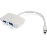 C2G 8in Mini DisplayPort to 4K HDMI or VGA Adapter - White — 28272