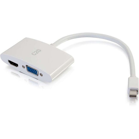 C2G 8in Mini DisplayPort to 4K HDMI or VGA Adapter - White — 28272