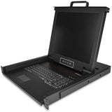 StarTech.com Rackmount KVM Console - 1U 17" LCD Monitor Single Port VGA KVM Server Rack Drawer includes Cables & Hardware - USB Support — RKCONS1701