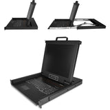 StarTech.com Rackmount KVM Console - 1U 17" LCD Monitor Single Port VGA KVM Server Rack Drawer includes Cables & Hardware - USB Support — RKCONS1701