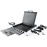 StarTech.com Rackmount KVM Console - 1U 17" LCD Monitor Single Port VGA KVM Server Rack Drawer includes Cables & Hardware - USB Support — RKCONS1701