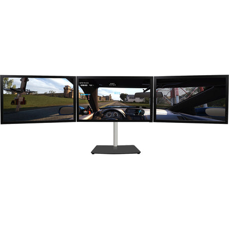SIIG Premium Aluminum Freestanding Triple Monitor desk stand - 13" to 27" - Max Load 17.6 lbs each — CE-MT2111-S1