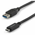 StarTech.com 3 ft 1m USB to USB C Cable - USB 3.1 (10Gpbs) - USB-IF Certified - USB A to USB C Cable - USB 3.1 Type C Cable — USB31AC1M