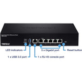 TRENDnet Gigabit Multi-WAN VPN Business Router; TWG-431BR; 5 x Gigabit ports; 1 x Console Port; QoS; Inter-VLAN Routing; Dynamic Routing; Load-Balancing; High Availability; Online Firmware Updates — TWG-431BR
