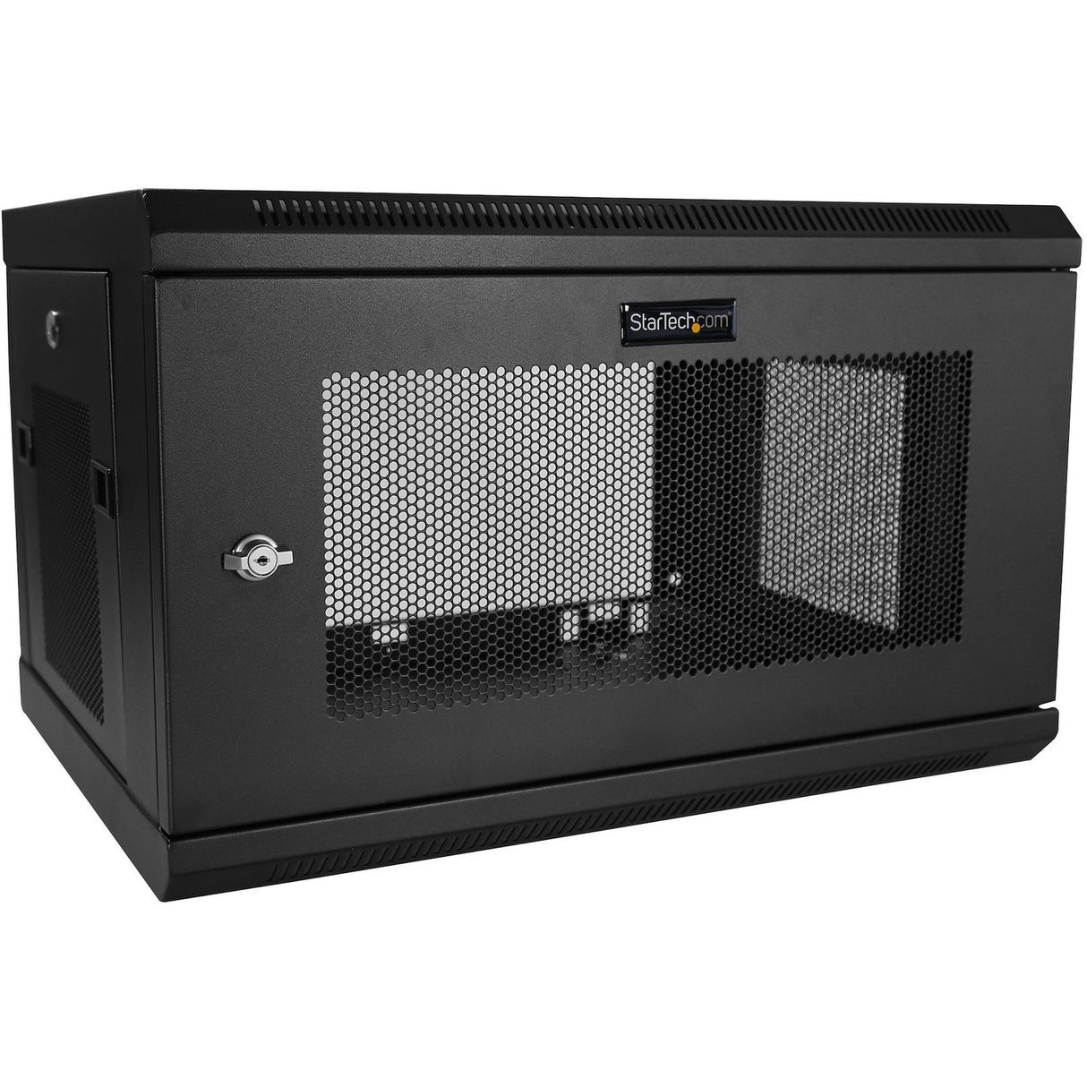 StarTech.com 2-Post 6U Wall Mount Network Cabinet, 19" Wall-Mounted Server Rack for Data / IT Equipment, Small Lockable Rack Enclosure — RK616WALM