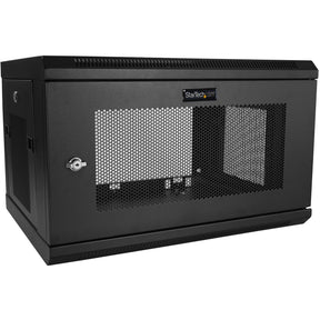 StarTech.com 2-Post 6U Wall Mount Network Cabinet, 19" Wall-Mounted Server Rack for Data / IT Equipment, Small Lockable Rack Enclosure — RK616WALM