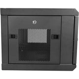 StarTech.com 2-Post 6U Wall Mount Network Cabinet, 19" Wall-Mounted Server Rack for Data / IT Equipment, Small Lockable Rack Enclosure — RK616WALM