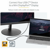 StarTech.com 1 m / 3.3 ft. USB-C to Mini DisplayPort Cable - 4K 60Hz - Black - USB 3.1 Type-C to Mini DP Adapter Cable - mDP Cable — CDP2MDPMM1MB