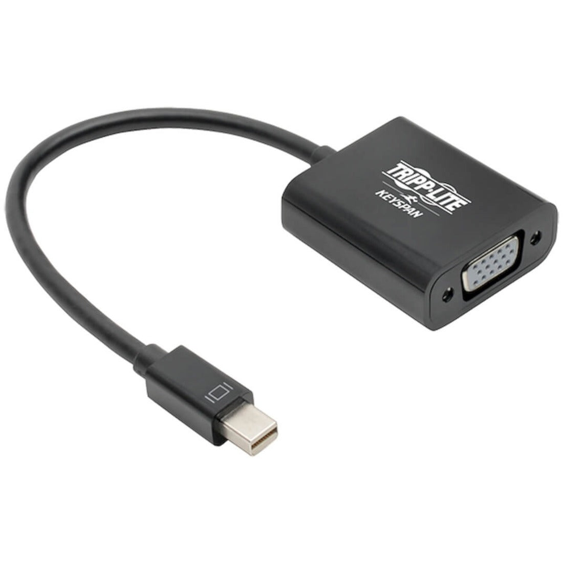 Eaton Tripp Lite Series Keyspan Mini DisplayPort to Active VGA Adapter, Video Converter (M/F), Black, 6-in. (15.24 cm) — P137-06N-VGAB