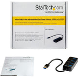 StarTech.com 4 Port USB 3.0 Hub - USB Type-A to 4x USB-A with Individual On/Off Port Switches - SuperSpeed 5Gbps USB 3.2 Gen 1 - Bus Power — HB30A4AIB