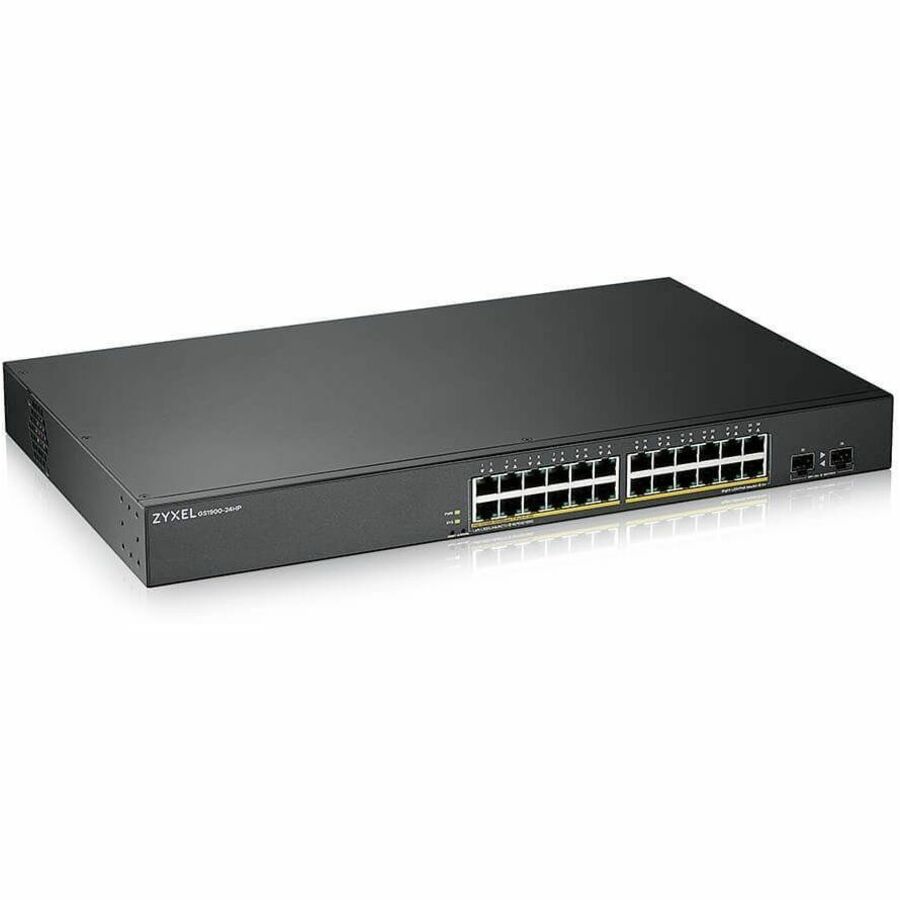 ZYXEL GS1900-24HPv2 24-Port Gigabit Smart Managed PoE Switch | 24 PoE+ Ports at 170W with 2 SFP Uplinks | TAA Compliant — GS1900-24HPV2