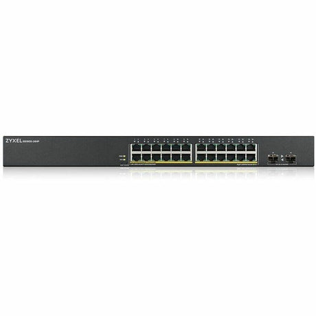 ZYXEL GS1900-24HPv2 24-Port Gigabit Smart Managed PoE Switch | 24 PoE+ Ports at 170W with 2 SFP Uplinks | TAA Compliant — GS1900-24HPV2