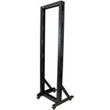 StarTech.com 2-Post 42U Mobile Open Frame Server Rack, Two Post 19in Network Rack with Casters, Rolling Open Rack for AV/Data/IT Equipment — 2POSTRACK42