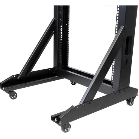 StarTech.com 2-Post 42U Mobile Open Frame Server Rack, Two Post 19in Network Rack with Casters, Rolling Open Rack for AV/Data/IT Equipment — 2POSTRACK42