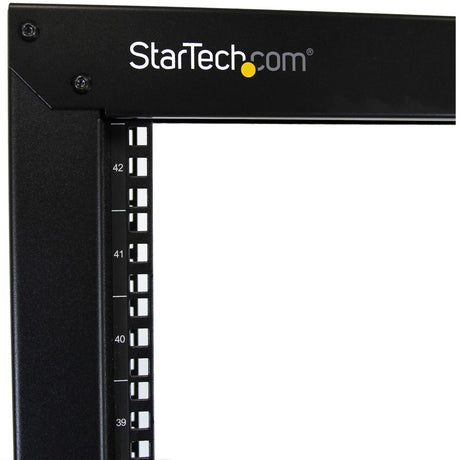 StarTech.com 2-Post 42U Mobile Open Frame Server Rack, Two Post 19in Network Rack with Casters, Rolling Open Rack for AV/Data/IT Equipment — 2POSTRACK42