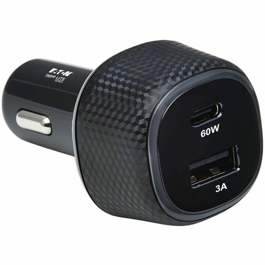 Eaton Tripp Lite Series Dual-Port USB Car Charger, 63W Max - USB-C PD 3.0 Up to 60W, USB-A QC 3.0 Up to 18W — U280-C02-63W-1B