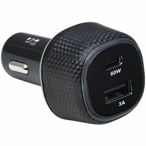 Eaton Tripp Lite Series Dual-Port USB Car Charger, 63W Max - USB-C PD 3.0 Up to 60W, USB-A QC 3.0 Up to 18W — U280-C02-63W-1B