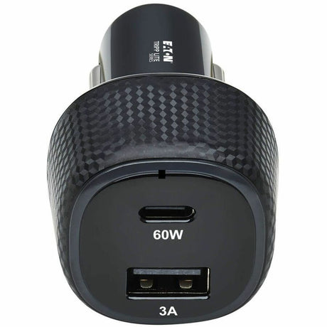 Eaton Tripp Lite Series Dual-Port USB Car Charger, 63W Max - USB-C PD 3.0 Up to 60W, USB-A QC 3.0 Up to 18W — U280-C02-63W-1B