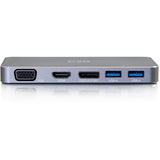 C2G Dual Monitor Docking Station - USB C to 4K HDMI, DIsplayPort & VGA — 54439