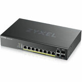 ZYXEL GS2220-10HP 8-Port Gigabit L2+ Managed and Nebula Pro Cloud Managed Switch | 8 PoE+ Ports at 180W with 2 SFP Uplinks — GS2220-10HP